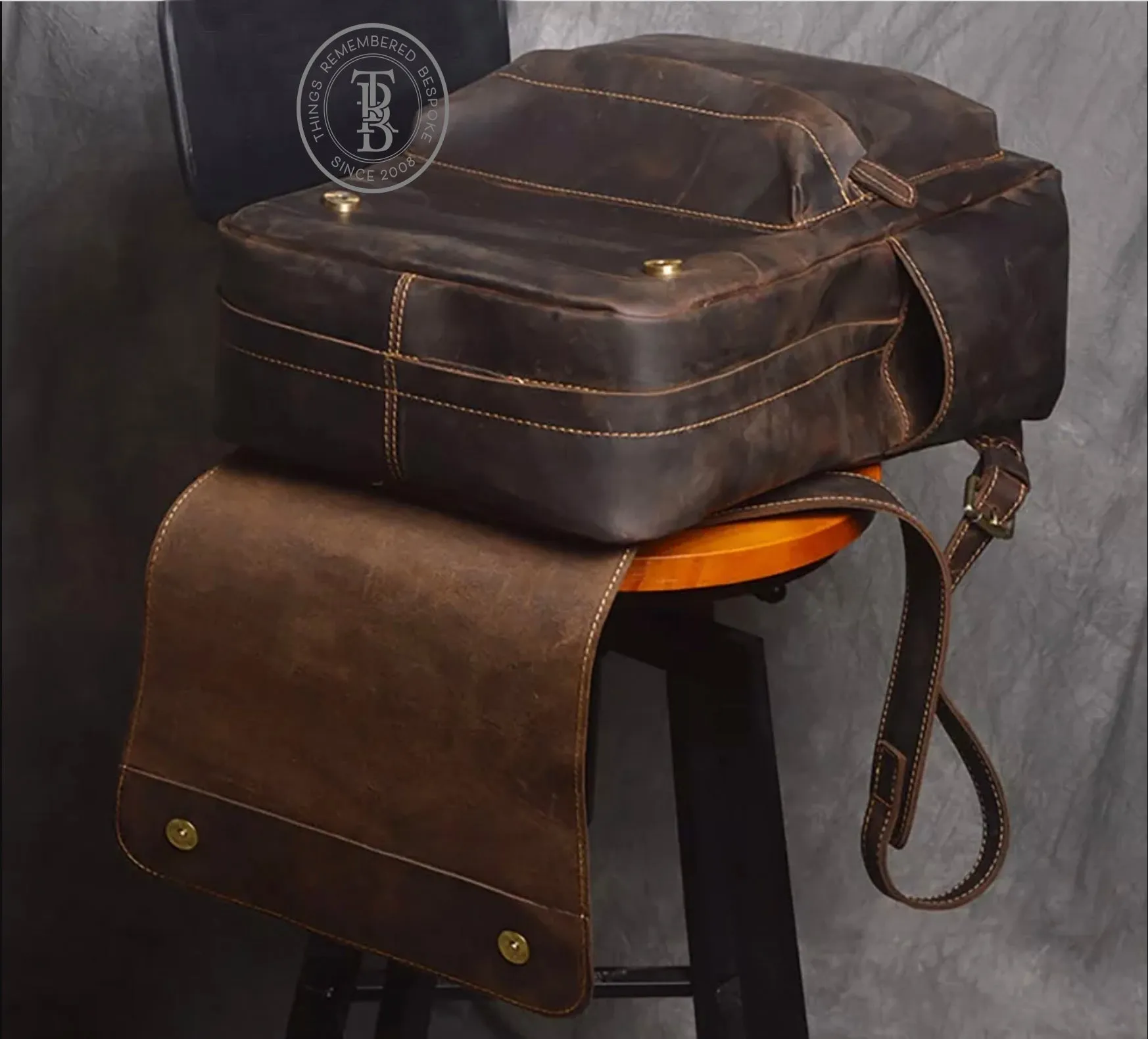 Zip Around Leather Backpack