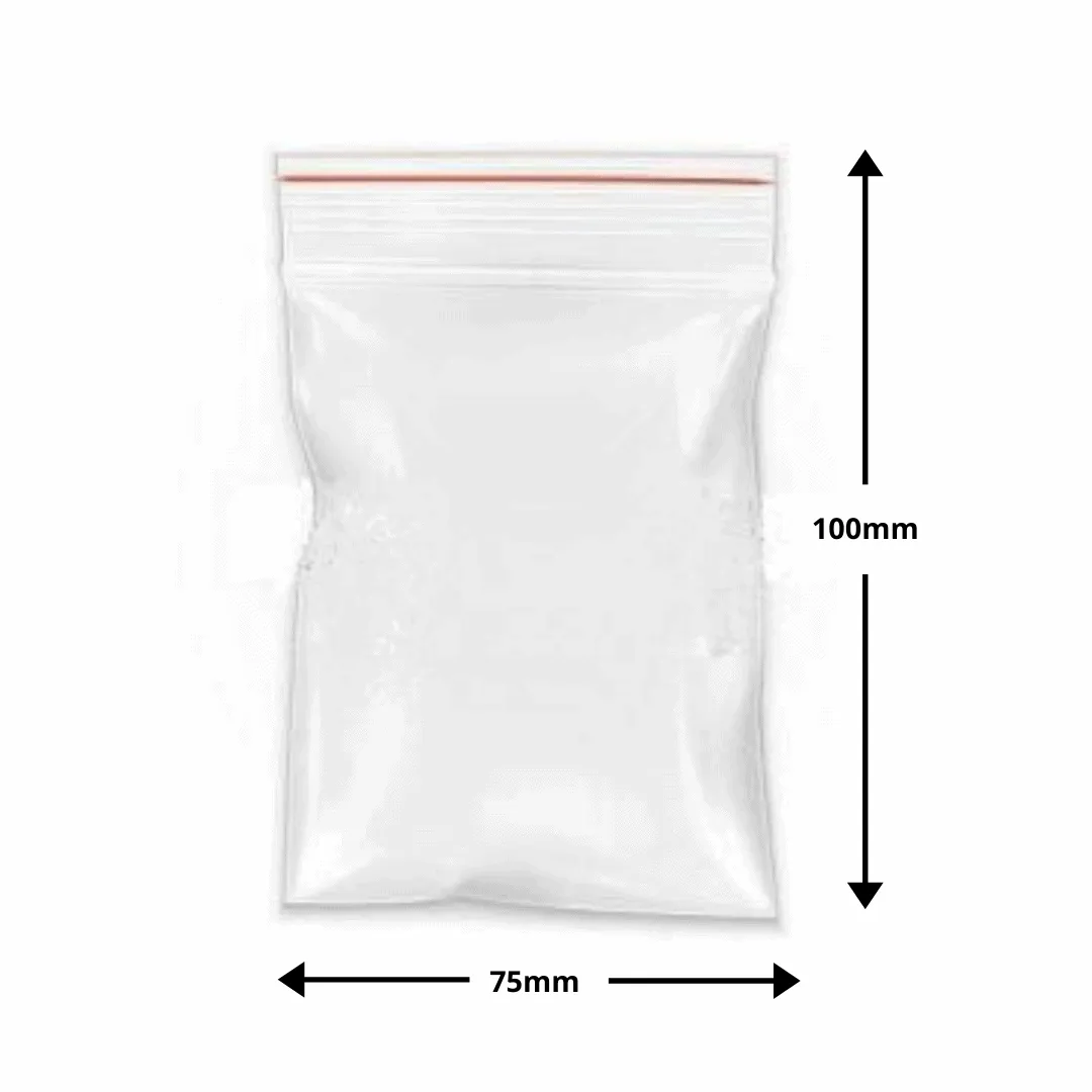 Ziplock Lolly Bags Small (1000 Units) 100mm x 75 mm